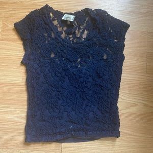 Abercrombie and fitch lace crop top